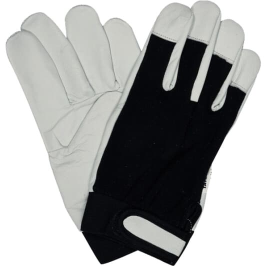 Перчатки рабочие Yato трикотажные с кожаными вставками черные, L 9" (yt746391)