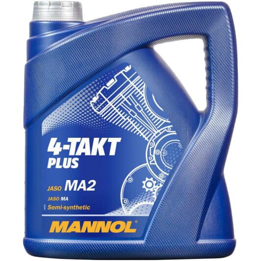 4T Mannol 4-Takt Plus 10W-40, 4 л (MN7202-4) моторна олива 4T