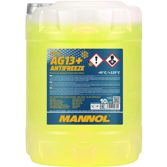 Mannol AG13+ Advanced желтый -40 °C, 10 л (MN4014-10) готовый антифриз