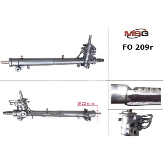 FO209R MSG Кермова рейка