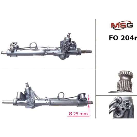 FO204R MSG Кермова рейка