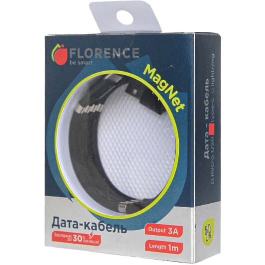 Кабель Florence MagNet FL-2202-KT USB - USB type-C 1 м