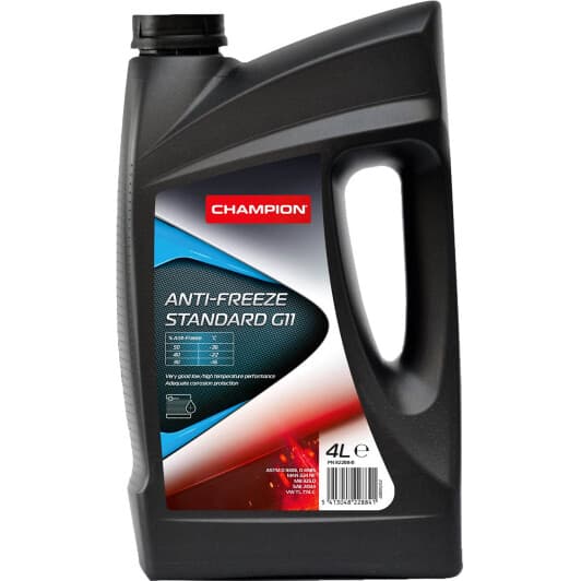 Champion Anti-Freeze Standard G11 синій 4 л (8228841) концентрат антифризу