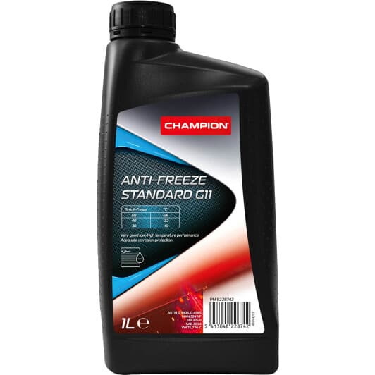 Champion Anti-Freeze Standard G11 синий 1 л (8228742) концентрат антифриза