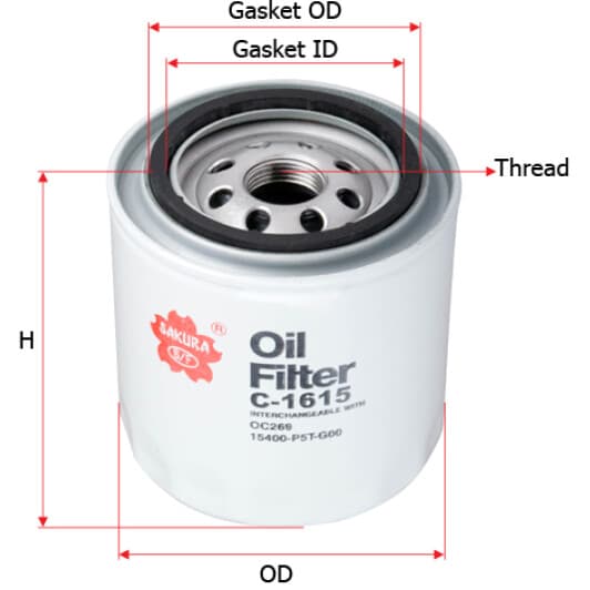 C1615 Sakura Оливний фільтр