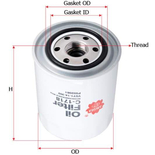 C1718 Sakura Масляный фильтр