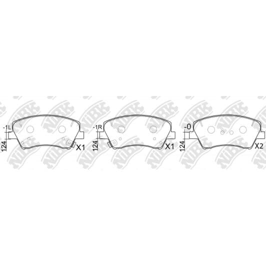 pn0772 NiBK Тормозные колодки