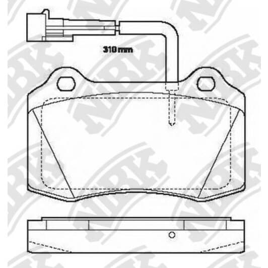 pn0202w NiBK Гальмівні колодки