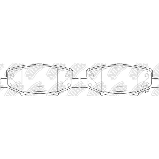 PN0497 NiBK Тормозные колодки
