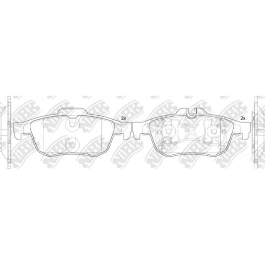 PN2701 NiBK Тормозные колодки