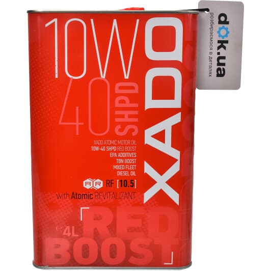 Xado Atomic Oil SHPD RED BOOST 10W-40 (4 л) моторна олива