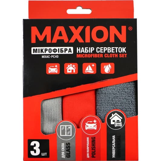 Набір серветок Maxion MXAC-PC40 мікрофібра 3 шт