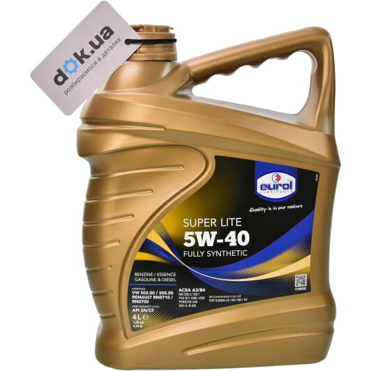 Eurol Super Lite 5W-40 (4 л) моторное масло