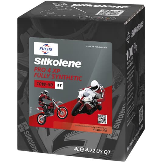 Моторна олива 4Т Fuchs Silkolene Pro 4 XP Lube Cube 10W-50 синтетична