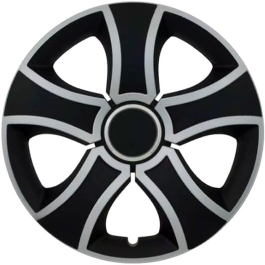 Комплект ковпаків на колеса JESTIC Bis Ring Mix колір чорний + сріблястий