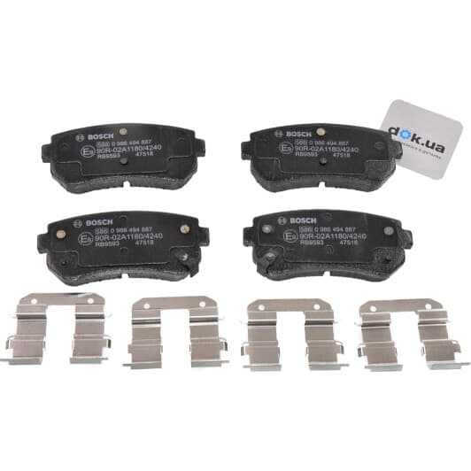 0986494887 Bosch Гальмівні колодки