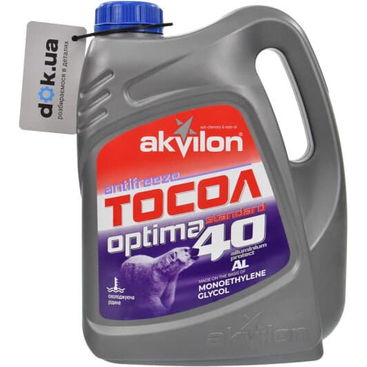 Akvilon Тосол Optima Standard 40 G11 синій -35 °C, 4,3 л (AKVOPTIM43) готовий антифриз
