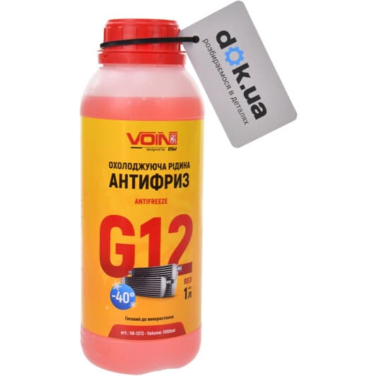 Voin G12 червоний -40 °C готовий антифриз