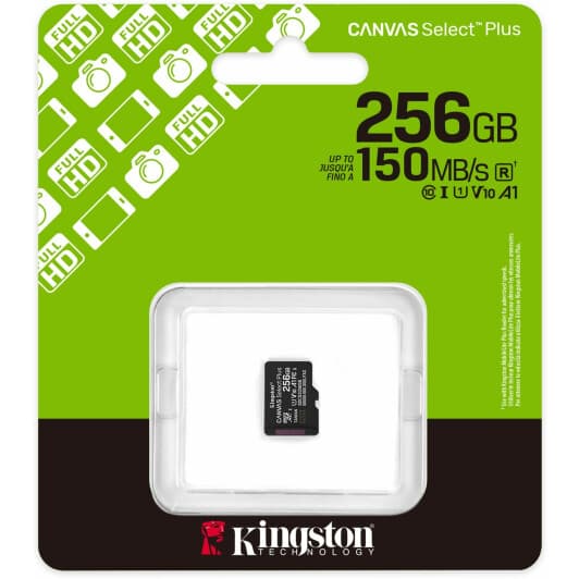 Карта пам’яті Kingston Canvas Select Plus MicroSD 256 ГБ