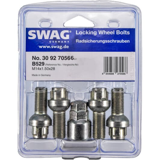 Комплект болтів-секреток із ключем SWAG 30927056