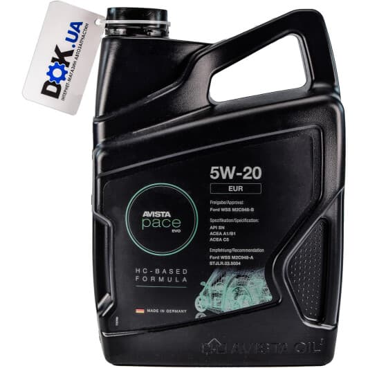 AVISTA Pace EVO EUR 5W-20 (5 л) моторна олива