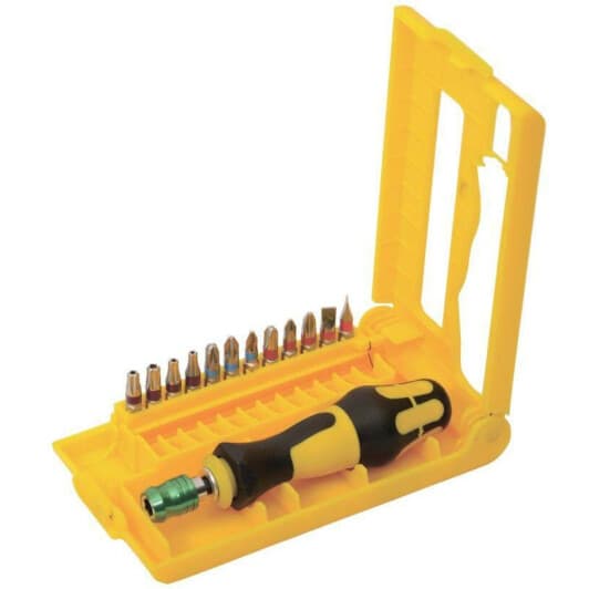 Отвертка с набором бит MasterTool 400143