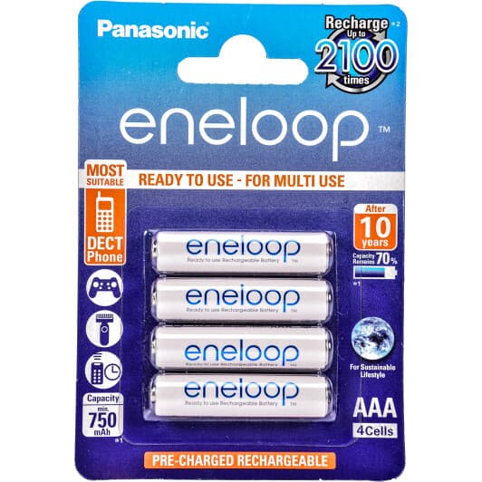 Аккумуляторная батарейка Panasonic Eneloop BK-4MCCE/4BE 750 mAh 4 шт