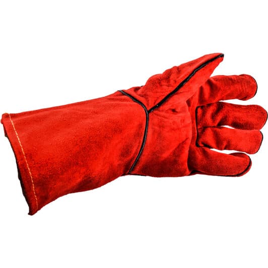 Краги Sigma кожаные класс ВС красные