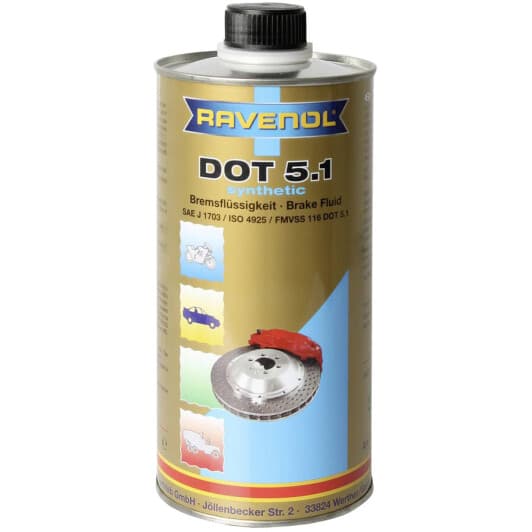 Гальмівна рідина Ravenol DOT 5.1 ABS метал