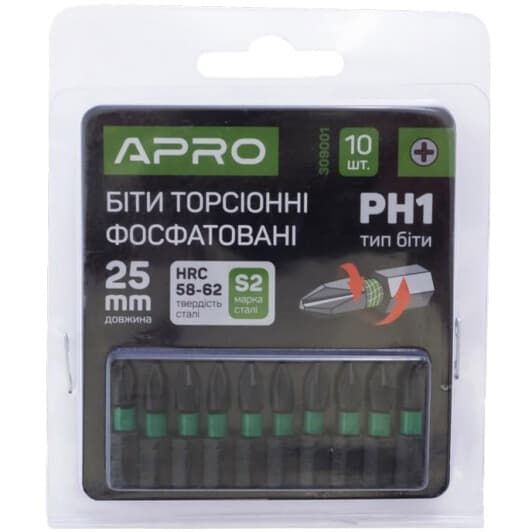 Набір бит Apro 309001 10 шт.