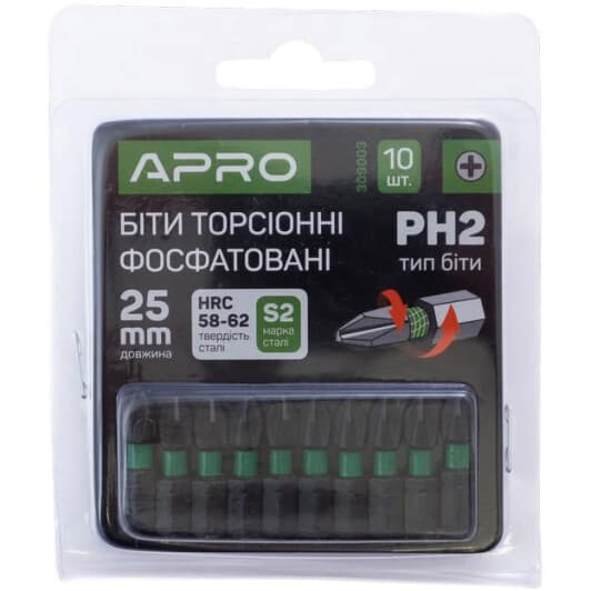 Набір бит Apro 309003 10 шт.