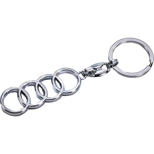 Брелок AutoTechteile с логотипом Audi серый AU3