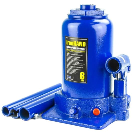 Домкрат Vitol бутылочный гидравлический 6 т ДБ-60002Ц