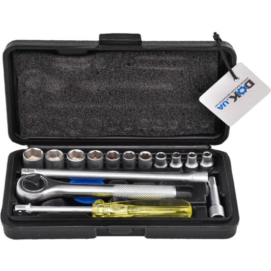 Набор торцевых головок и комплектующих Grad 6003045 1/4" (16 пр.)