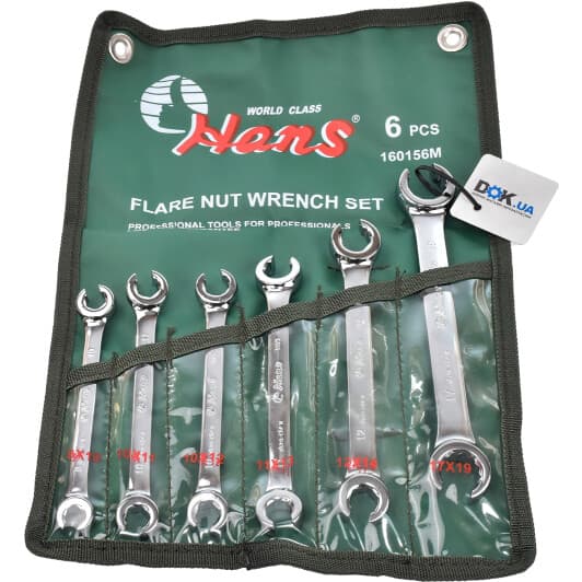 Набор ключей разрезных Hans 160156M 8-19 мм 6 шт