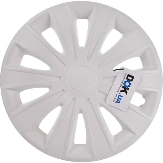 Комплект колпаков на колеса Star Karat цвет белый с карбоновой отделкой R13