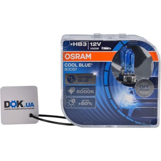 Автолампа Osram Cool Blue Boost HB3 P20d 100 W светло-голубая 69005cbbhcb