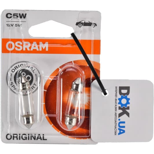 Автолампа Osram Original C5W SV8,5-8 5 W прозора 6418-02B