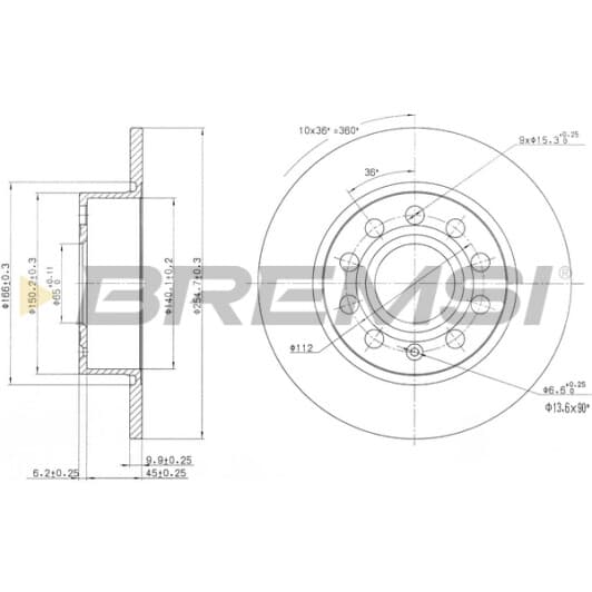cd7224s Bremsi Гальмівний диск