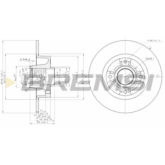 cd7571s Bremsi Гальмівний диск