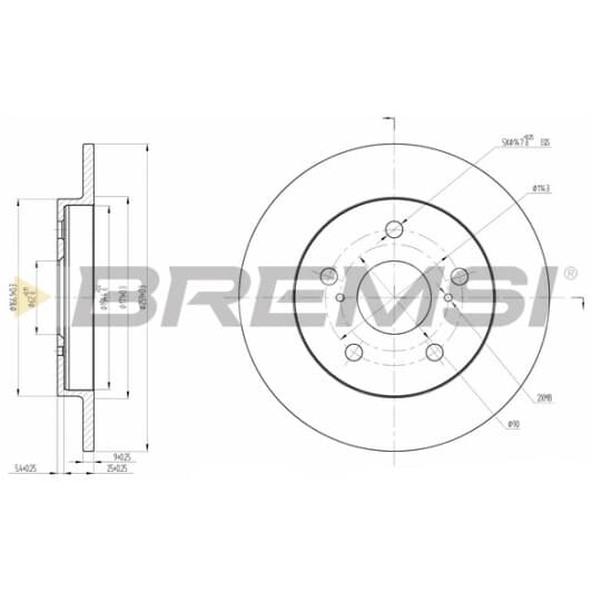 cd7788s Bremsi Тормозной диск