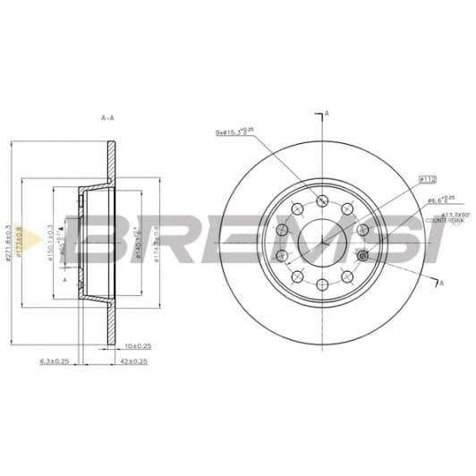 cd7895s Bremsi Тормозной диск