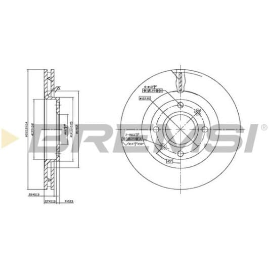 cd7140v Bremsi Гальмівний диск