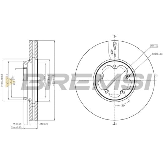 cd8470v Bremsi Гальмівний диск