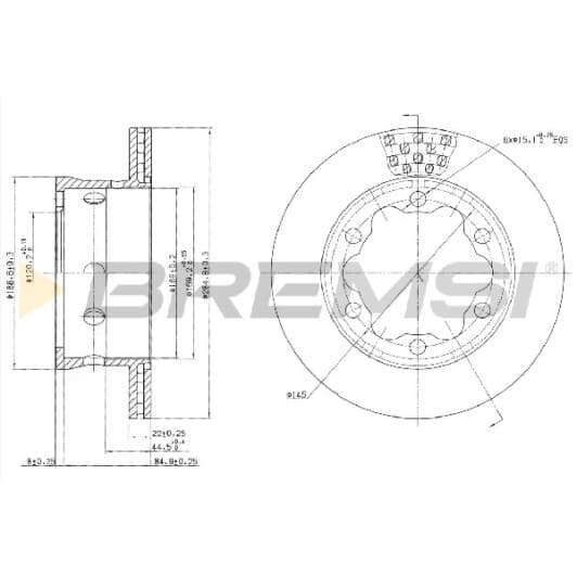 cd5191v Bremsi Гальмівний диск