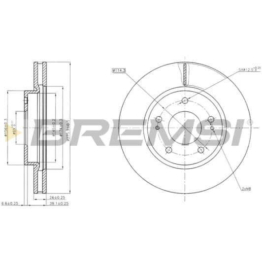 cd7599v Bremsi Тормозной диск