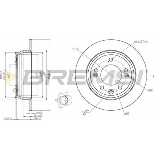cd7618s Bremsi Тормозной диск