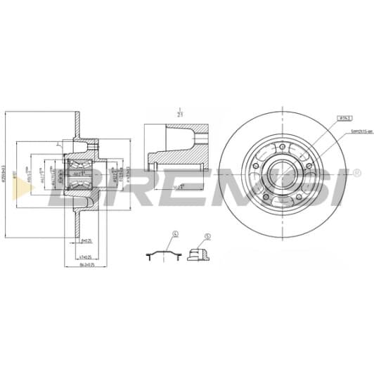 cd7732s Bremsi Тормозной диск