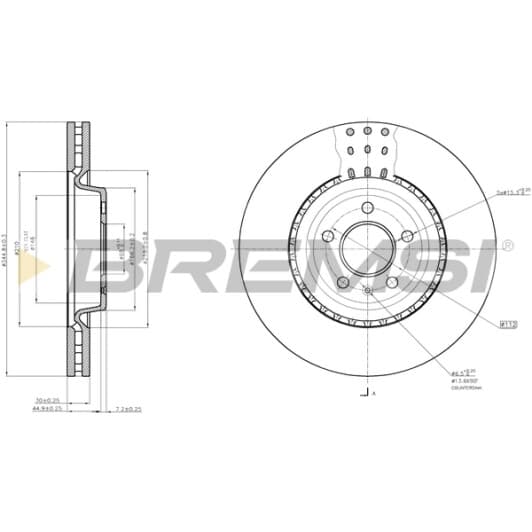 cd7997v Bremsi Тормозной диск