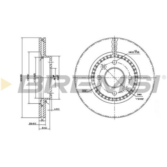 cd7096v Bremsi Тормозной диск